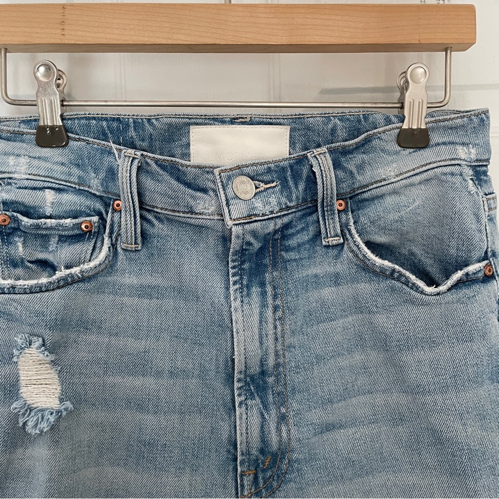 MOTHER high waisted rider skimp jeans in the confession wash size 28 - Picture 3 of 8